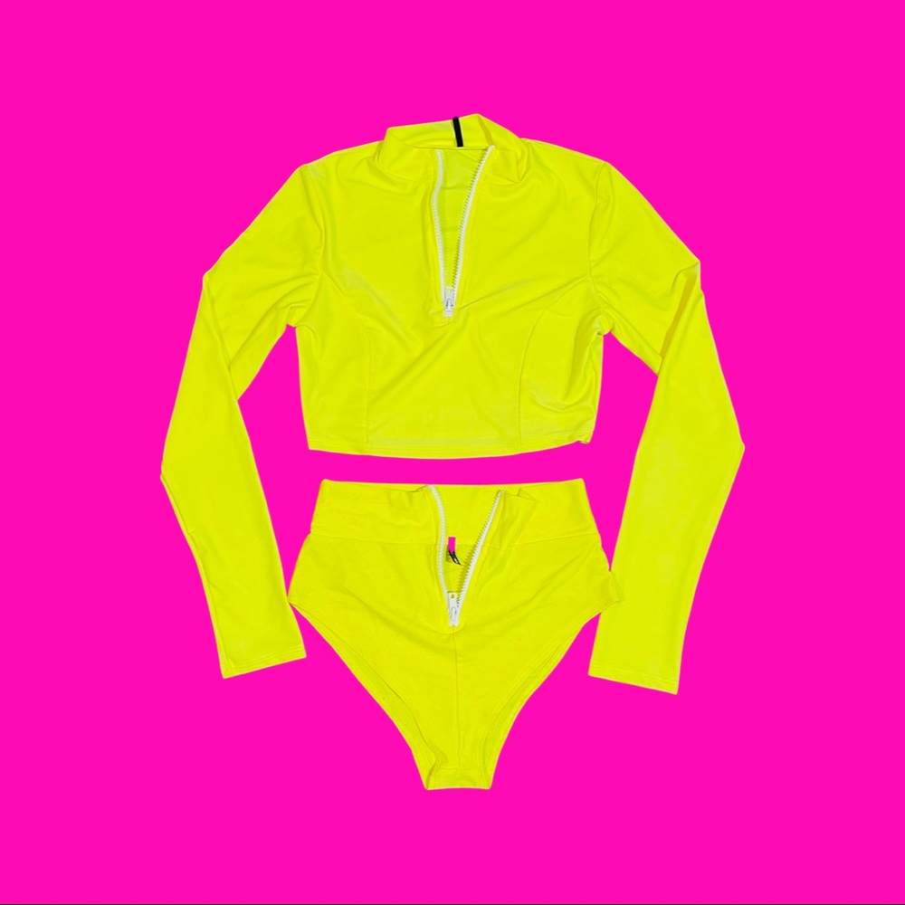 Neon yellow fashion nova sorry bikini